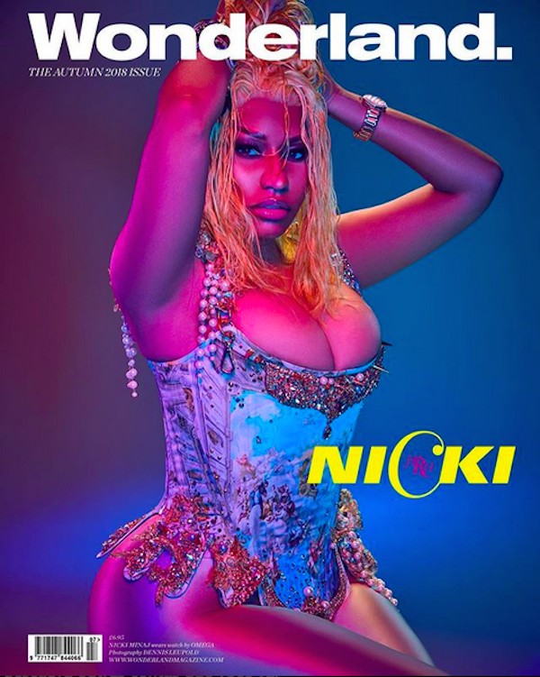 A rapper Nicki Minaj na capa da revista Wonderland (Foto: Instagram)