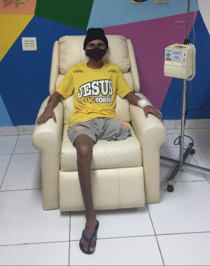 Matheus Ezequiel trata de um câncer há um ano em Mossoró, Oeste potiguar — Foto: Arquivo Pessoal