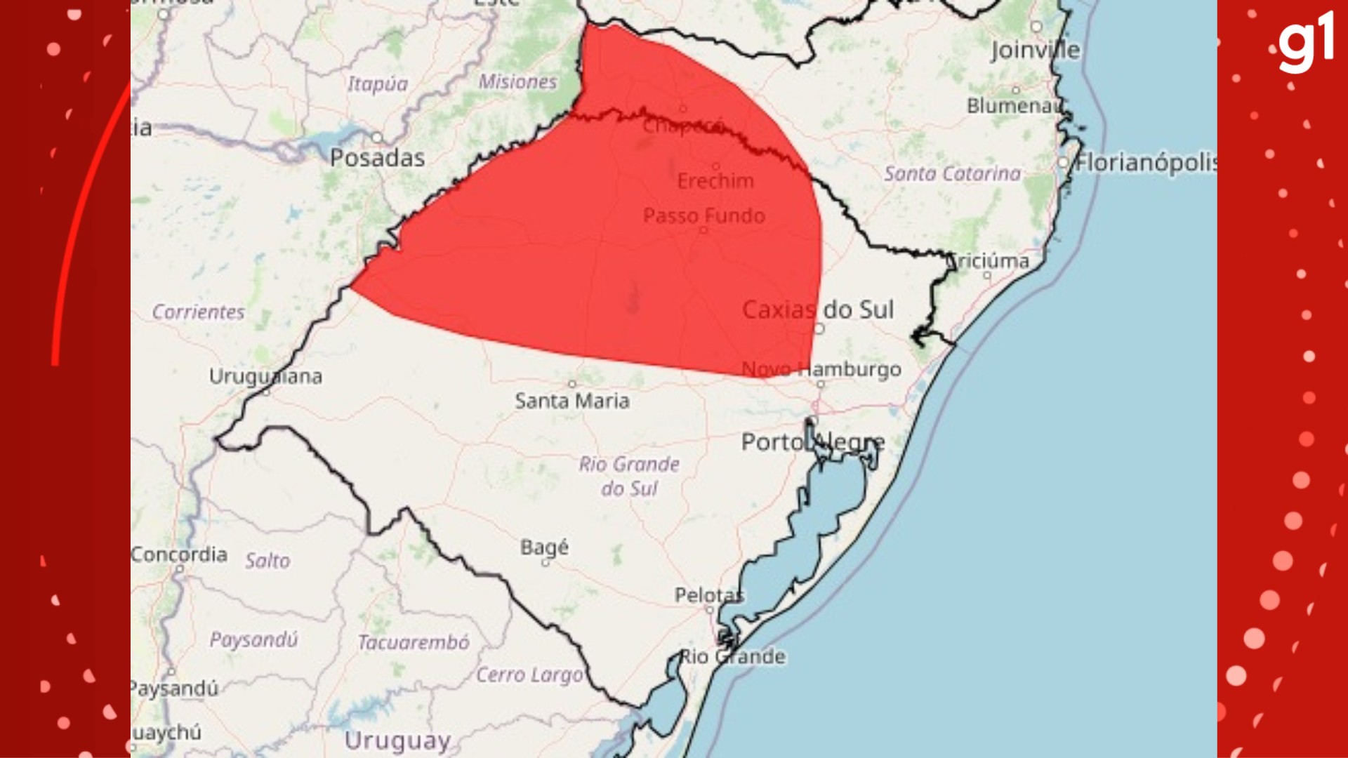 Defesa Civil e Inmet emitem alertas de temporal no RS: chuva, granizo e vento forte
