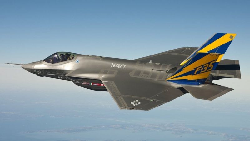 A versão da Marinha dos EUA do F-35 Joint Strike Fighter, o F-35C (Foto: Getty Images via BBC News)