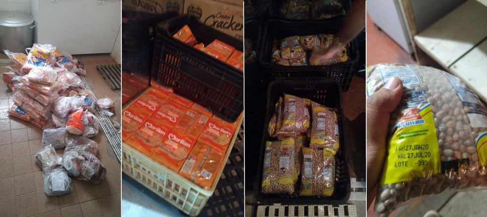 Denúncia aponta mais de 700 quilos de alimentos vencidos da merenda escolar de Garça — Foto: Arquivo pessoal