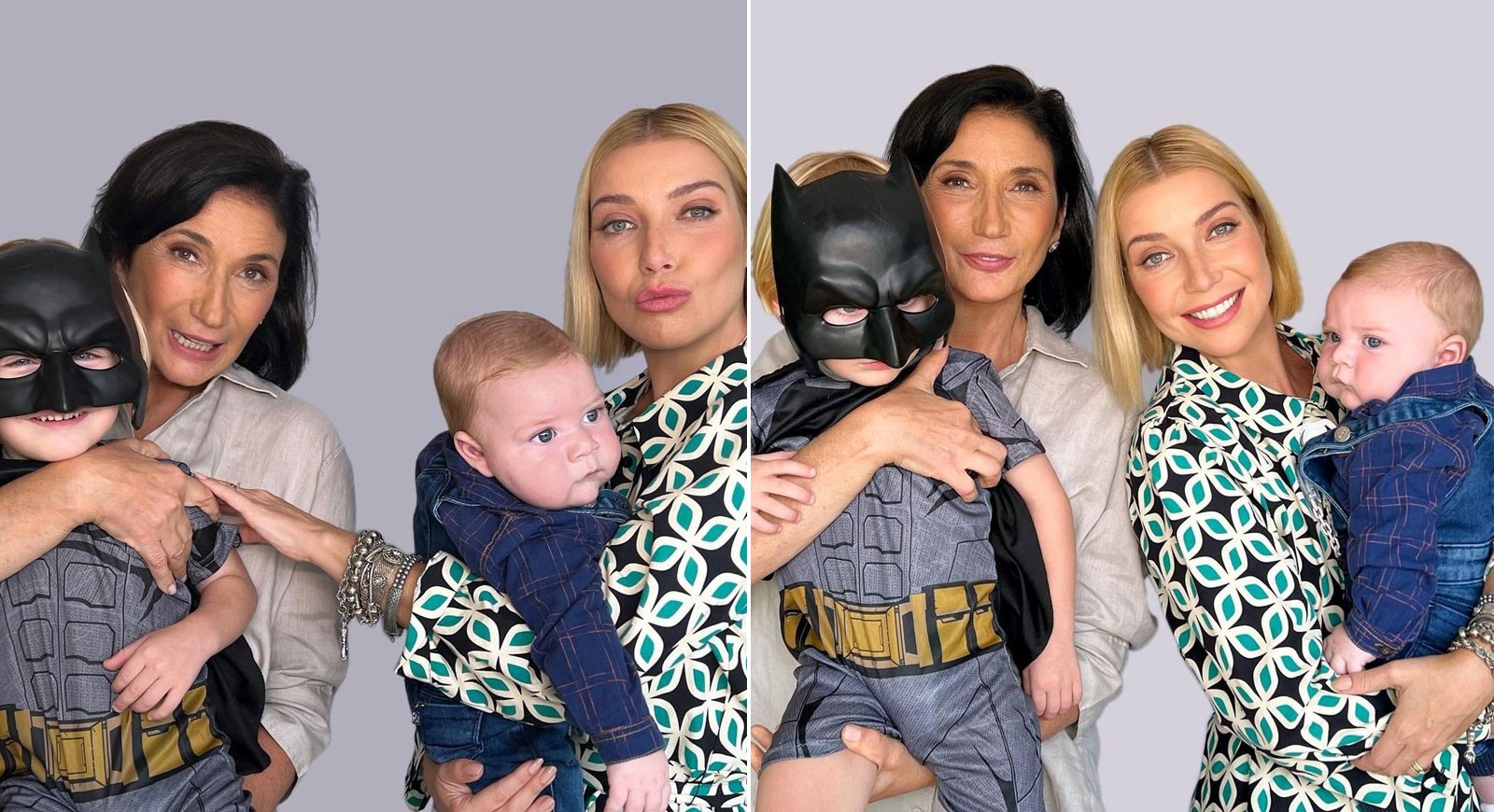 Luiza Possi com a mãe, Zizi Possi, e os filhos, Lucca e Matteo (Foto: Reprodução/Instagram)