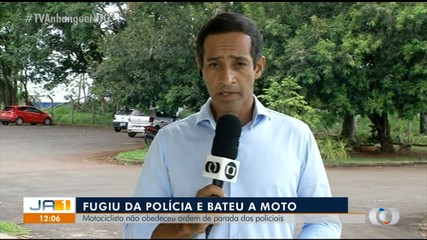 Motociclista sofre acidente após fugir da polícia
