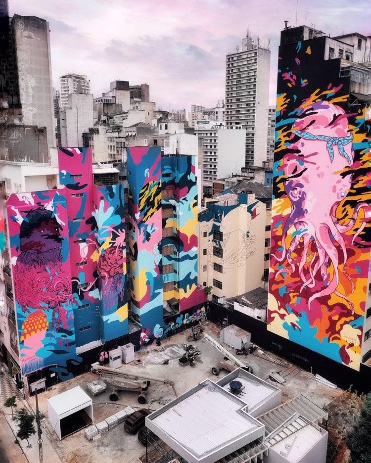 Grafite em prédios do centro de São Paulo pode tornar o maior do mundo (Foto: FOTOS OFFLIMITSBR )