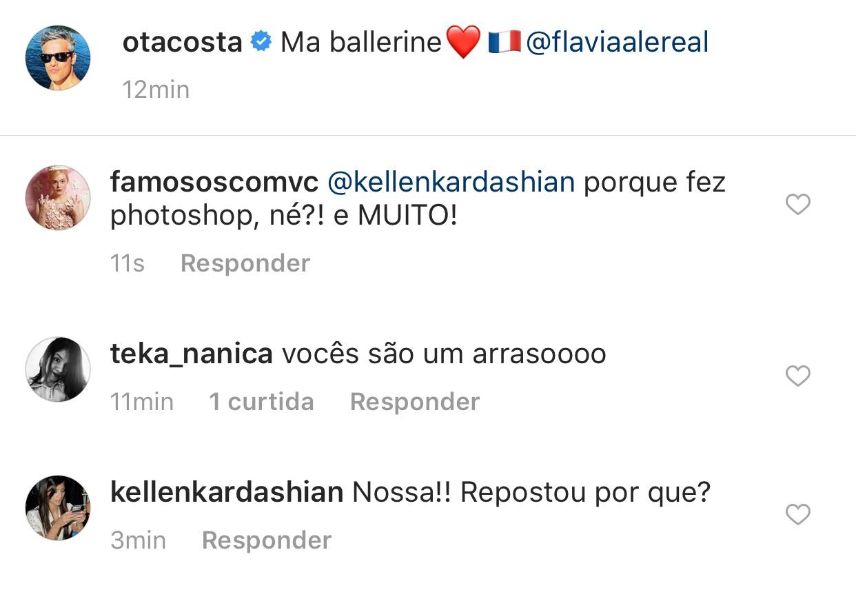 Otaviano Costa faz tratamento em foto de Flávia Alessandra e seguidores comentam (Foto: Reprodução/Instagram)