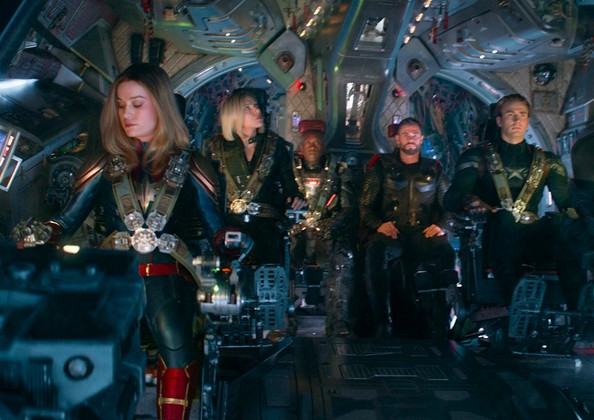 Alguns dos heróis da Marvel no cinema: Capitã Marvel, Viúva Negra, Capitão América, Máquina de Combate e Thor (Foto: Reprodução)