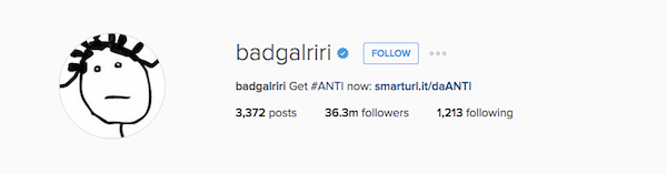 A foto de perfil de Rihanna no Instagram (Foto: Instagram)