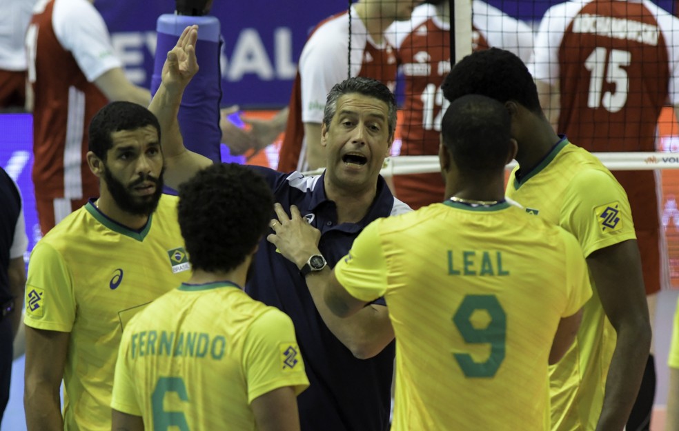 Brasil x Polônia duelam na Liga das Nações de vôlei em Katowice — Foto: FIVB