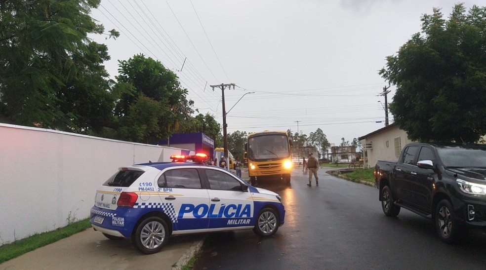 Monitoramento em escola aumentou desde a semana passada — Foto: Divulgação/Polícia Militar 