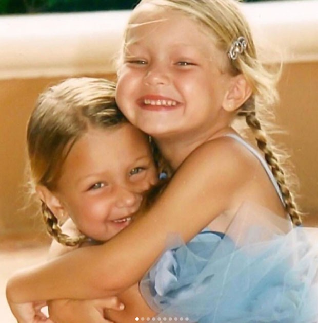 Gigi e Bella Hadid quando crianças (Foto: Reprodução/Instagram)