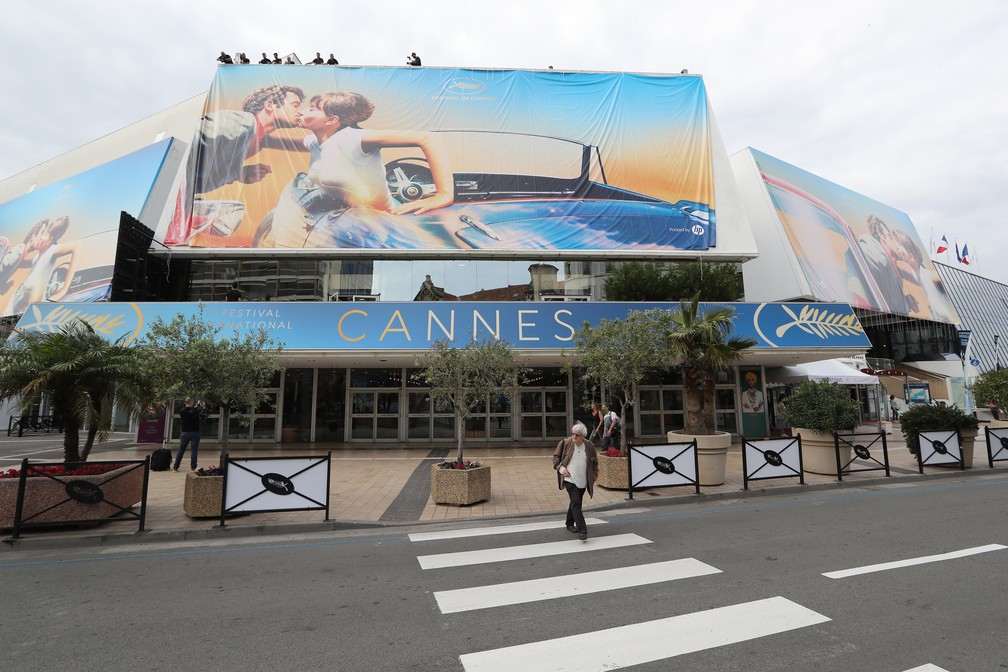 Tudo pronto para o 71º Festival de Cinema de Cannes, na França (Foto: VALERY HACHE / AFP)