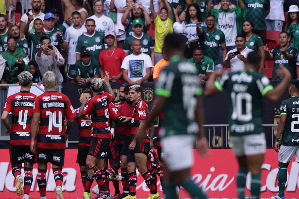 Flamengo fez 599 gols contra 497 do Palmeiras no per&iacute;odo  &mdash; Foto: Ettore Chiereguini/AGIF