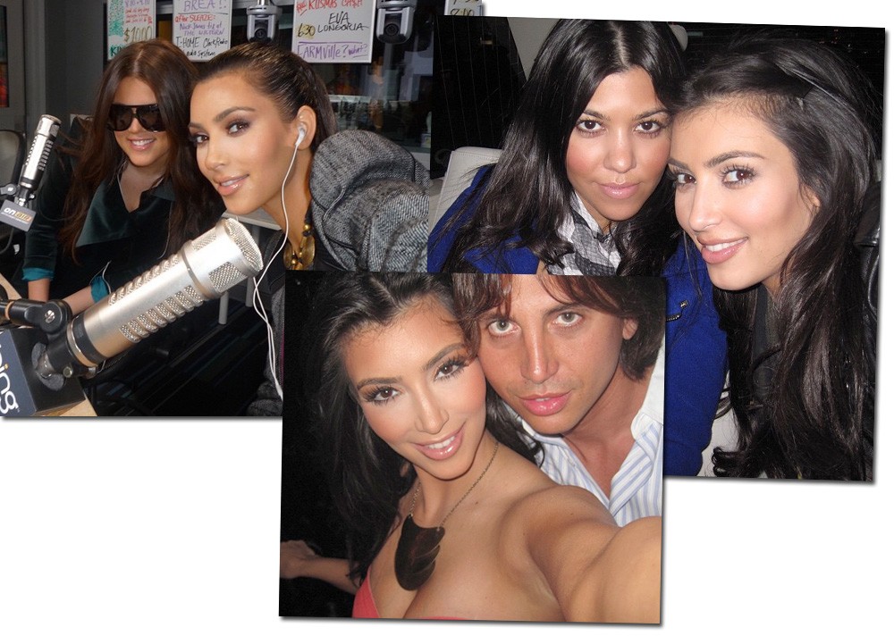 Flashback selfie: com as irmãs Khloe e Kourtney e o BFF Jonathan Cheban (Foto: Reprodução/Instagram)