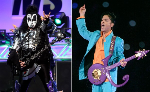 Gene Simmons e Prince (Foto: Getty Images)
