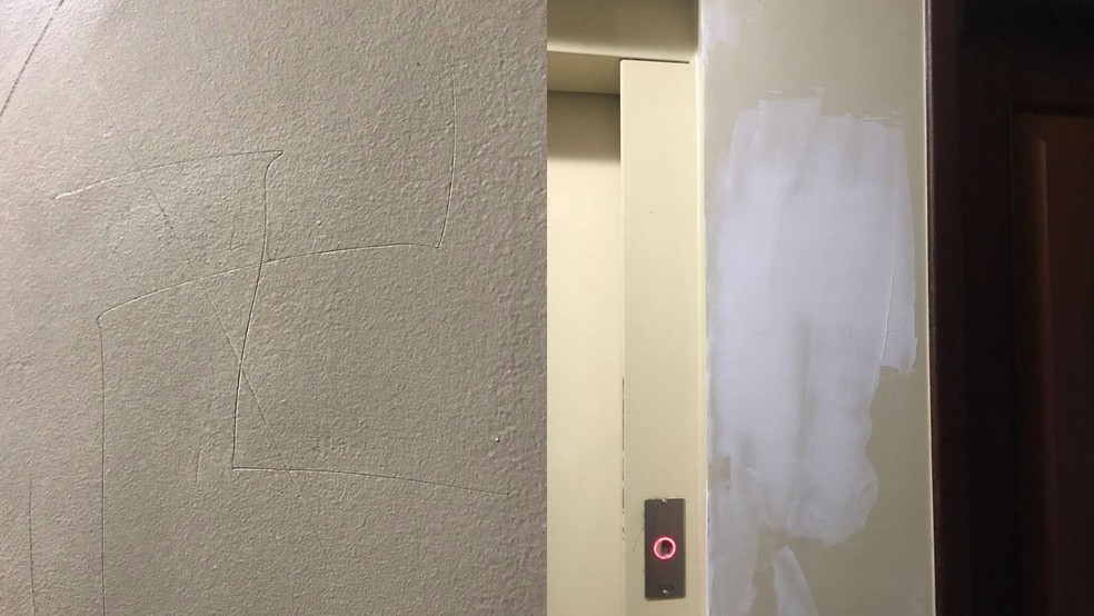 Jovem negra denuncia desenho de suástica em parede ao lado de seu apartamento: Fiquei incrédula