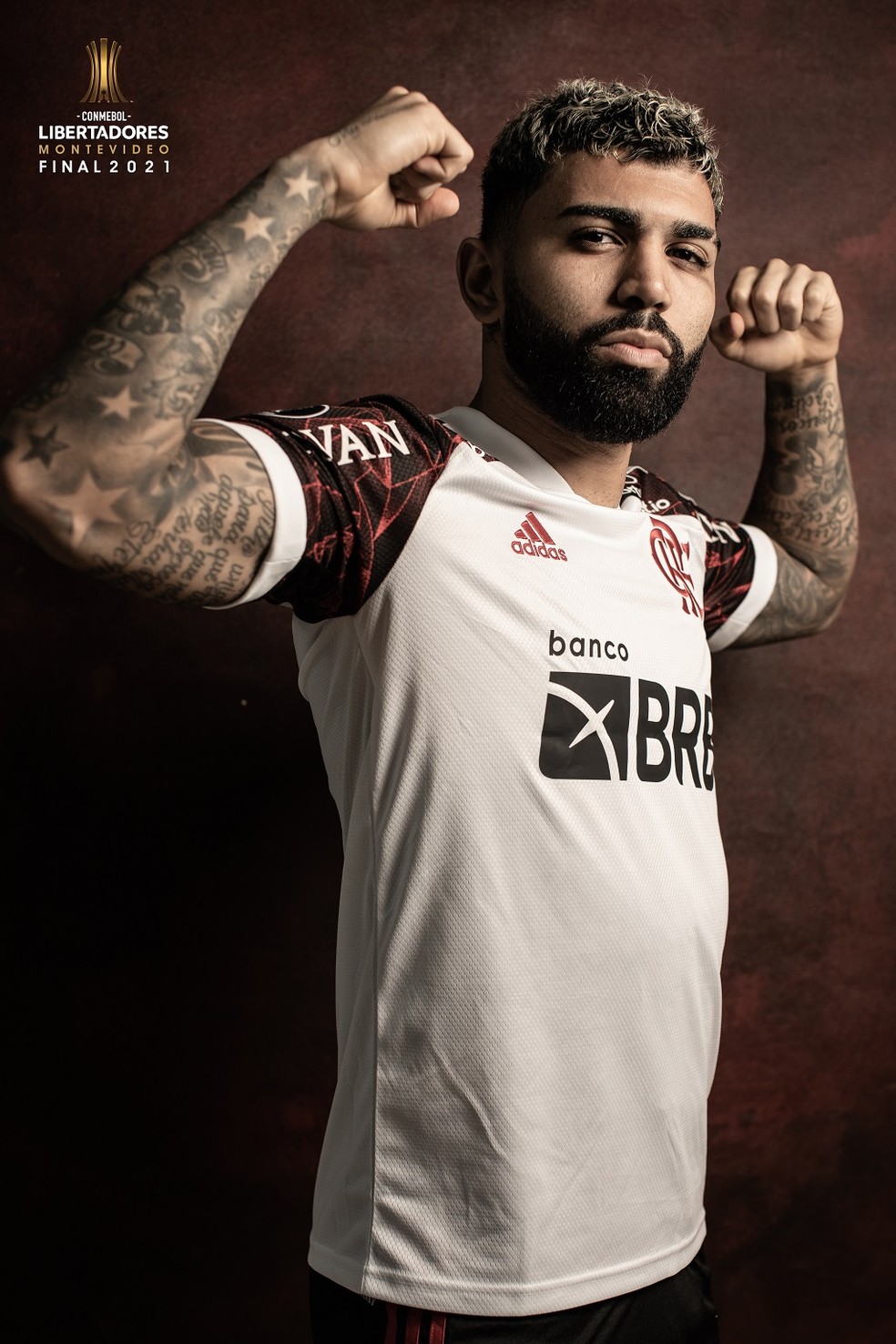 Gabigol, do Flamengo, em foto oficial da final da Libertadores — Foto: Divulgação/Conmebol