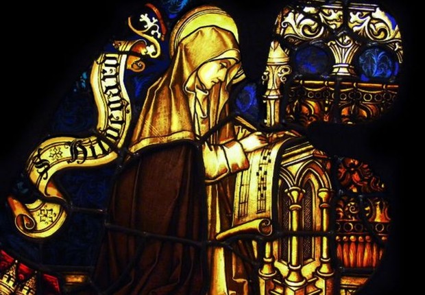 Hildegard de Bingen, também conhecida como a Sibila do Reno e a Profetisa Teutônica: uma santa alemã, compositora, escritora, filósofa, naturalista, médica, abadessa, mística e profetisa. (Foto: GETTY IMAGES (via BBC))