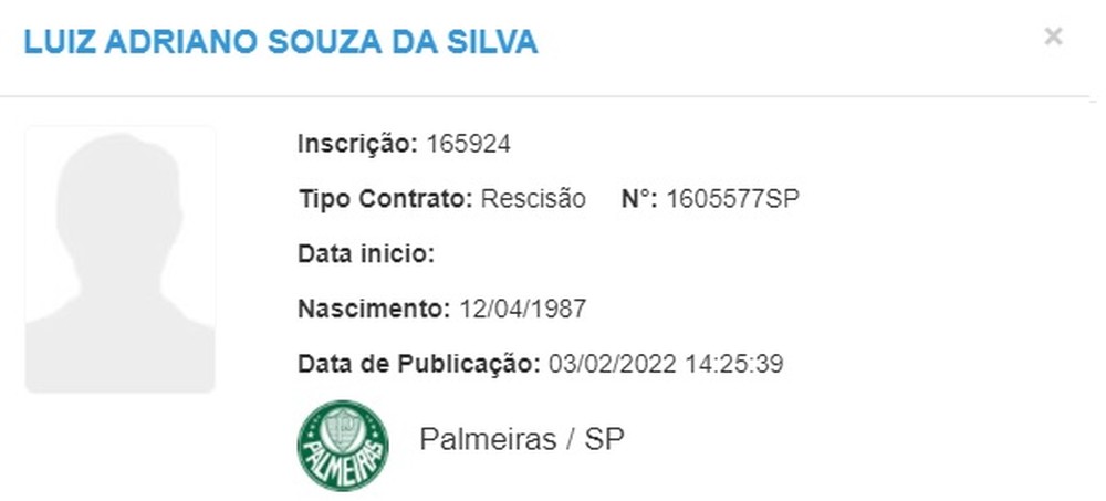 Rescisão de Luiz Adriano aparece no BID, e ex-atacante do Palmeiras viaja para fechar com novo clube