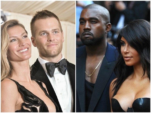 Gisele Bundchen e Tom Brady; Kanye West e Kim Kardashian (Foto: Getty Images)