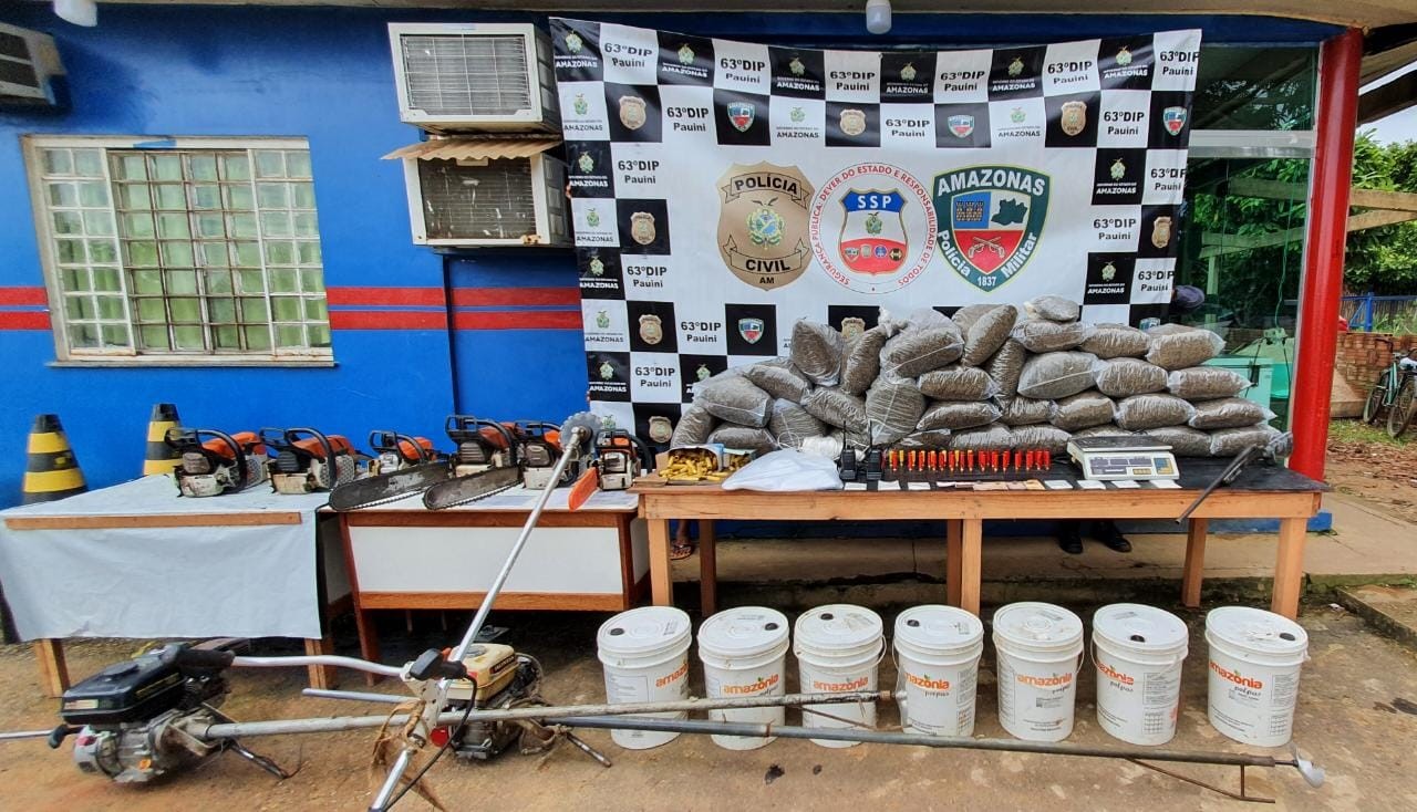 Mais de 50 quilos de drogas são apreendidos em Pauini, no AM