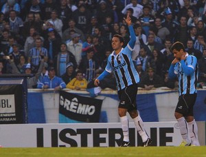 Marco Antônio comemora o gol do Grêmio (Foto: Lucas Uebel/Divulgação, Grêmio)