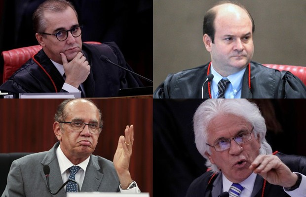 Ministros do TSE que salvaram a chapa Dilma-Temer da cassação (Foto: Ueslei Marcelino/Reuters; Marcello Casal Jr/Agência Brasil; Divulgação/TSE)