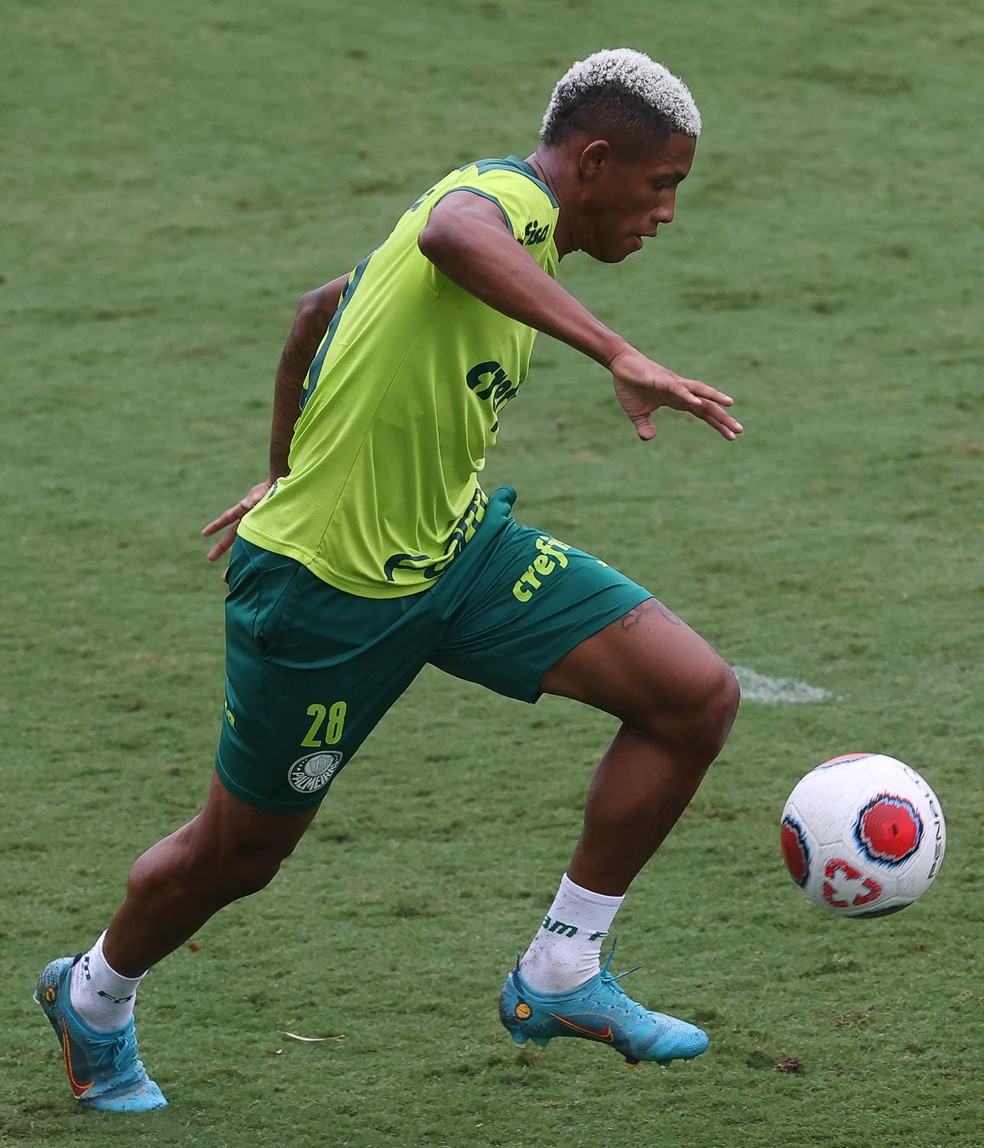 Danilo no treino desta sexta no Palmeiras — Foto: Cesar Greco\Palmeiras