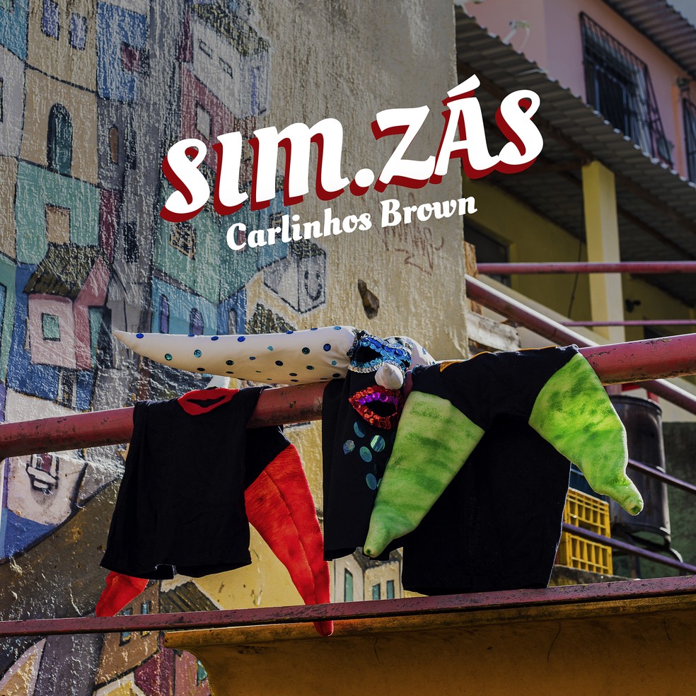 Capa do disco 'Sim.Zás', de Carlinhos Brown — Foto: Lucas Leawry com arte de Ananda Drummond