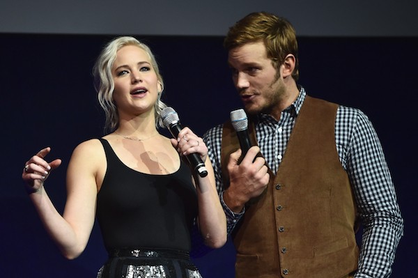 Jennifer Lawrence e Chris Pratt no evento em Los Angeles (Foto: Getty Images)