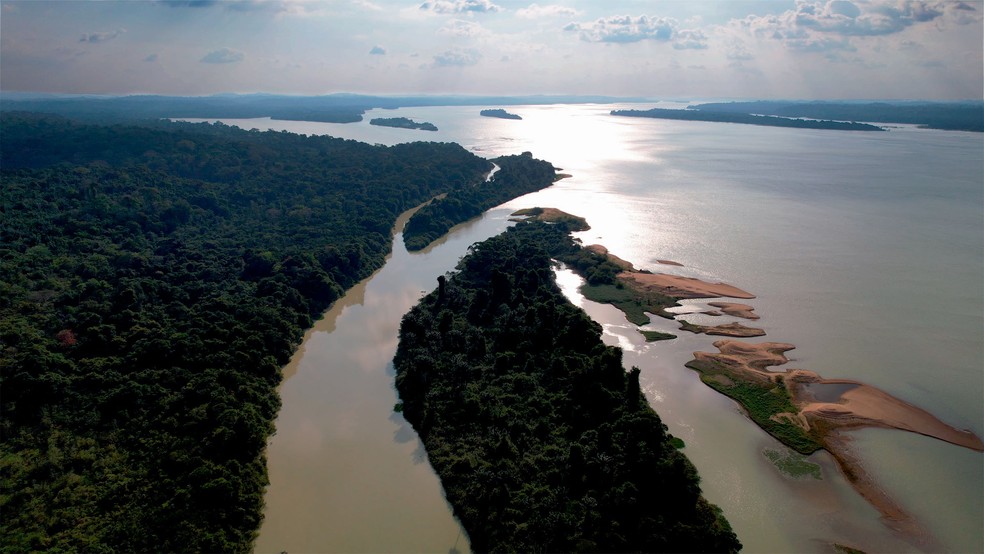 Rio Tapajós, no território Munduruku — Foto: GABRIEL DEL/divulgação