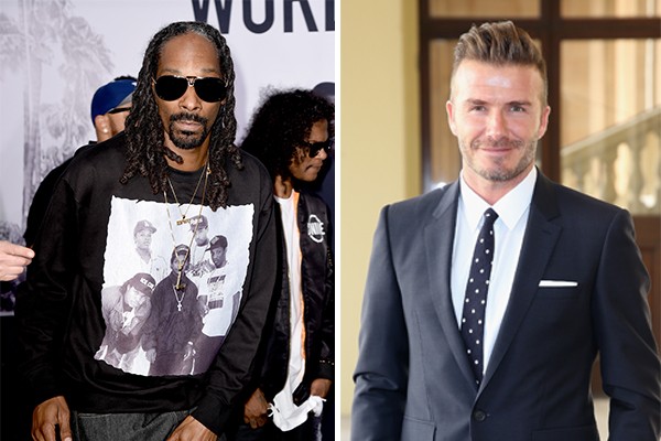 Snoop Dogg e David Beckham (Foto: Getty Images)