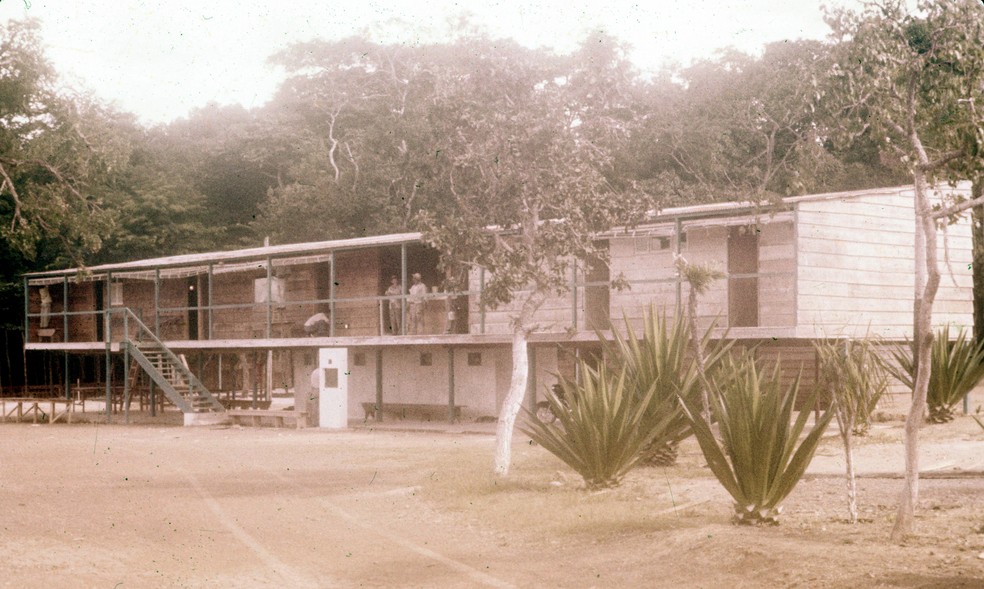 Catetinho, primeira residência presidencial em Brasília — Foto: Arquivo Público do Distrito Federal