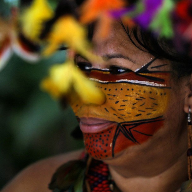 Evento de Dia do Índio no Parque Lage, no Rio de Janeiro (Foto: Fred Pontes / Divulgação)