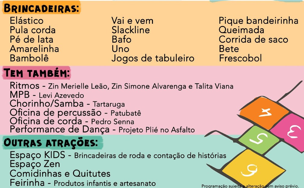 Atividades do 'Desce pro Eixão', que será realizado no próximo domingo (1º), no DF (Foto: Divulgação)
