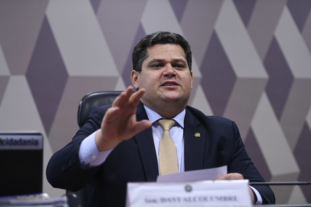 O senador Davi Alcolumbre (União-AP), titular que antecedeu Pacheco — Foto: Edilson Rodrigues/Agência Senado
