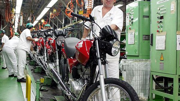 De janeiro a junho deste, foram fabricadas 699.461 motocicletas no Brasil (Foto: Arquivo/Agência Brasil)