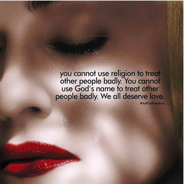 Uma mensagem compartilhada por Madonna em solidariedade às vítimas do ataque em Orlando (Foto: Instagram)