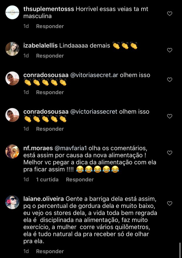  Gabriela Pugliesi recebe comentários em foto de lingerie (Foto: Reprodução/Instagram)