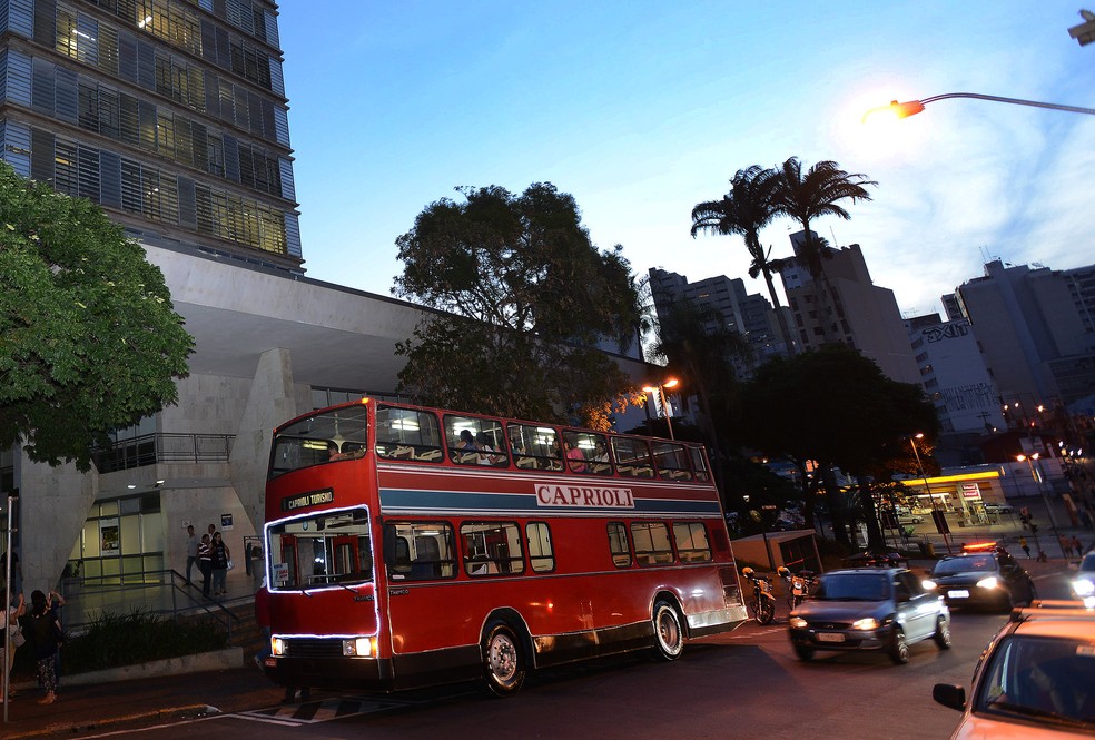 &Ocirc;nibus usado durante evento de lazer, em Campinas &mdash; Foto: Carlos Bassan / Prefeitura