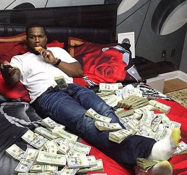 Não é a primeira vez que 50 Cent ostenta riqueza após declarar falência (Foto: Reprodução/Instagram)
