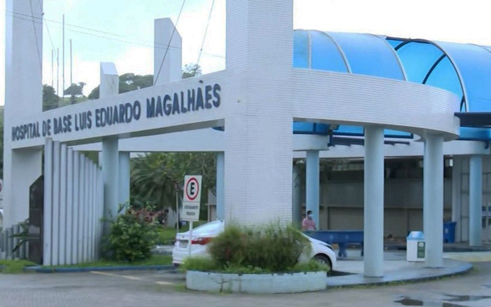 Hospital de Base Luís Eduardo Magalhães, em Itabuna, no sul da Bahia também é conhecido como Hospital de Base de Itabuna — Foto: Reprodução/TV Bahia