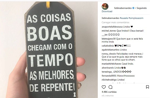 Post de Fátima Bernardes (Foto: Reprodução/Instagram)