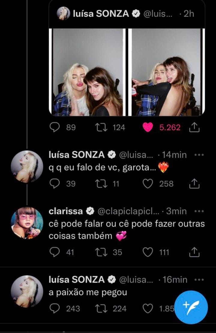 Luísa Sonza e Clarissa (Foto: Reprodução / Twitter)