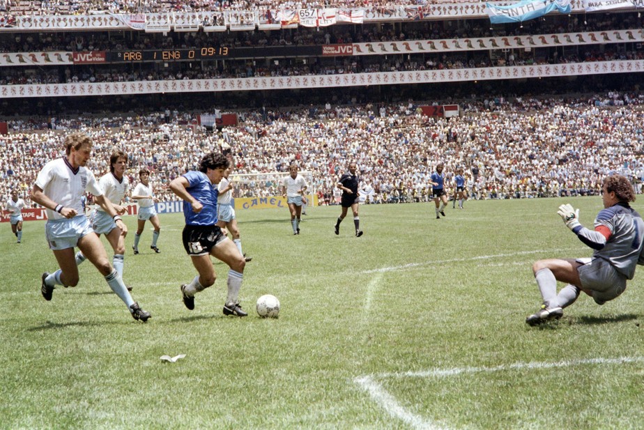 Gol de Maradona sobre a Inglaterra na Copa de 1986