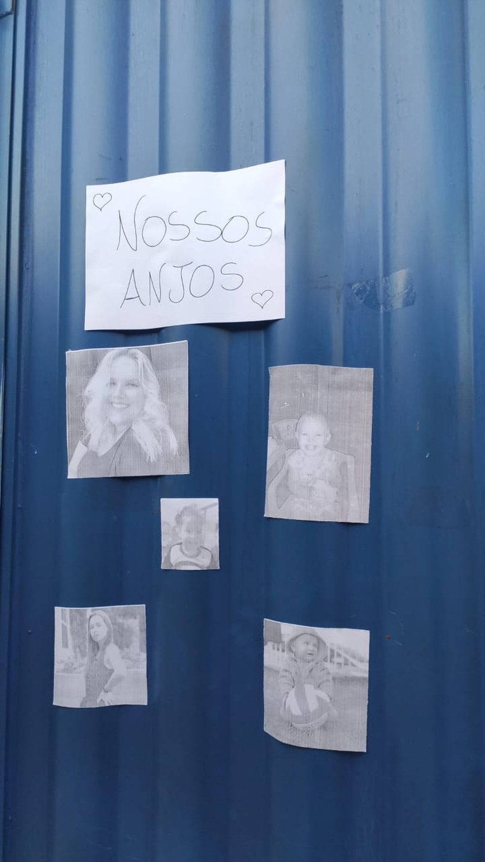 Fotos das vítimas assassinadas em creche de Saudades, SC — Foto: Vinícius Rigo/Divulgação