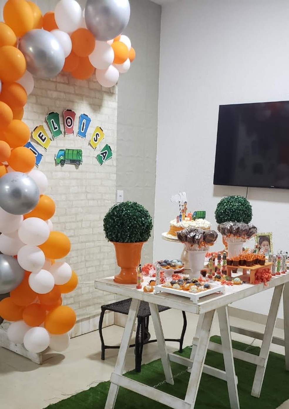 Família fez a decoração com o tema — Foto: Arquivo pessoal