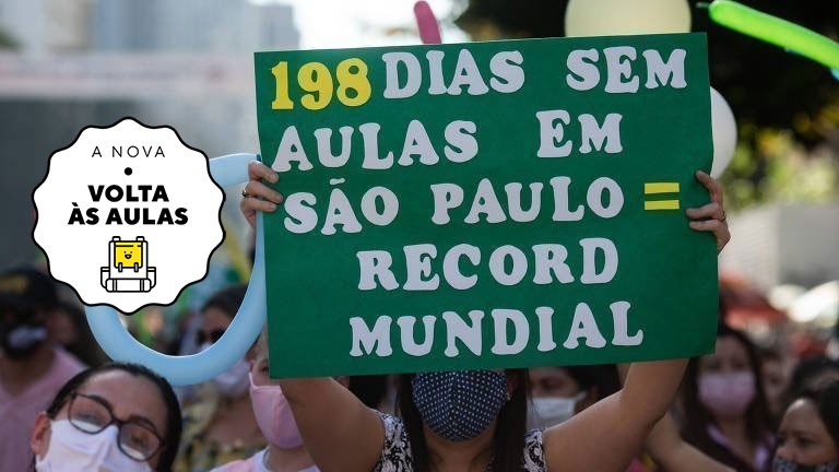 Passeata na Avenida Paulista em apoio ao retorno das aulas presenciais (Foto: Reprodução/ Facebook)