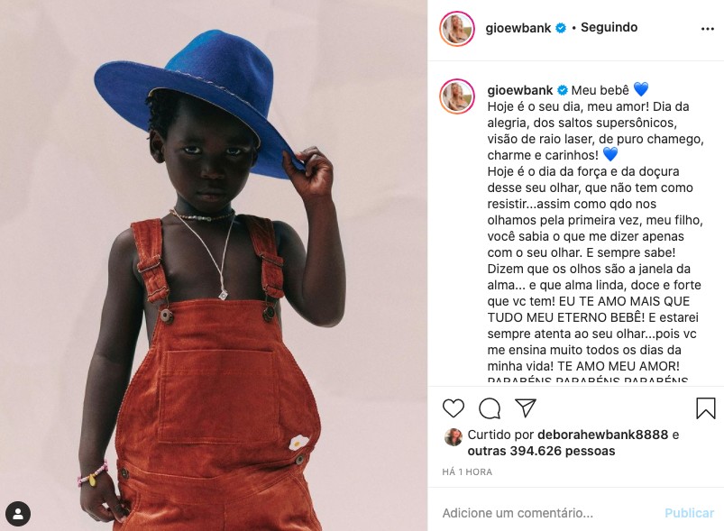 Giovanna Ewbank fez post para o filho no Instagram (Foto: Reprodução/Instagram)