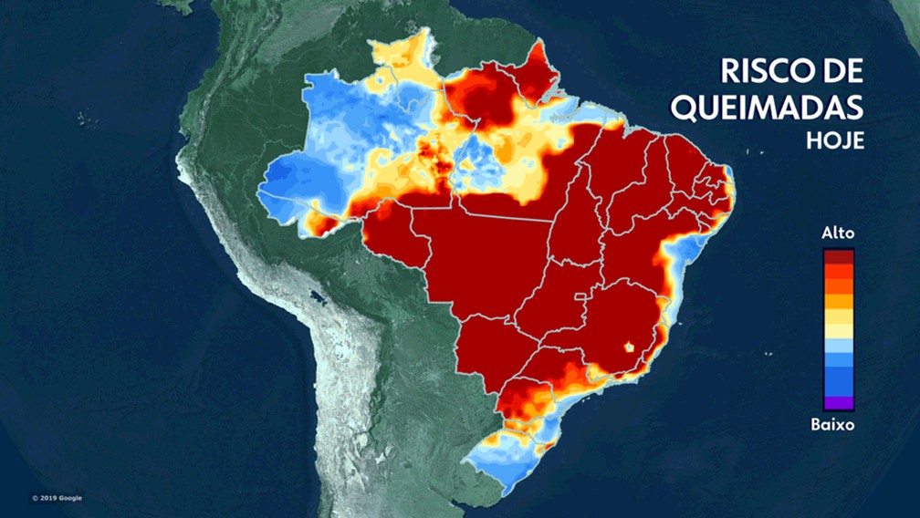 Previsão do tempo para segunda-feira, 30/09/2019, Brasil ...