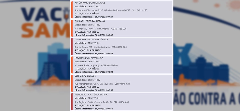 postos de saude da cidade de sp registram filas para vacinacao contra covid de pessoas com 42 e 43 anos sao paulo g1